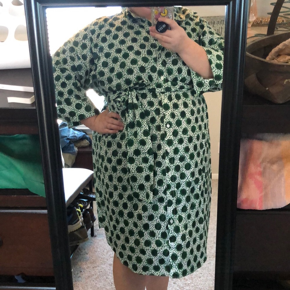 Eloquii Shirt Dress. Green SZ 26
